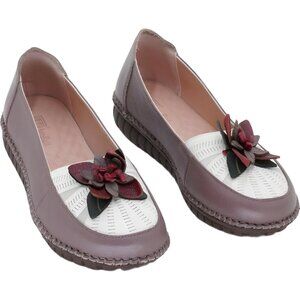 Rumour Has It Mauve White Floral Loafer Women's US 9